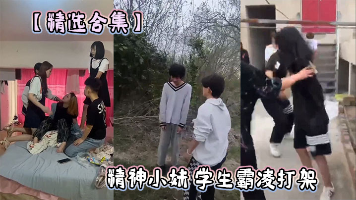 【精选合集】精神小妹 学生霸凌打架